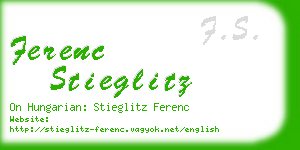 ferenc stieglitz business card